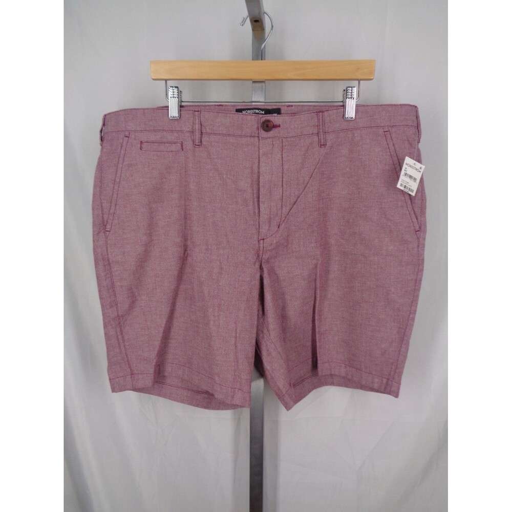 Nordstrom Slim Fit Shorts Size 40W Burgundy Heathered New